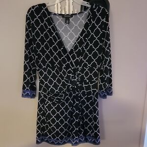 Black and White Patterned Dress